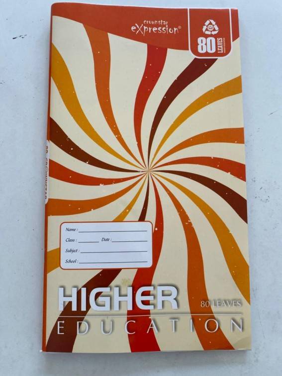 Cover of 80 Leaves Higher Education Notebook